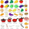 Kitchens Play Food Cutting Toy for Kids Kitchen Pretend Fruit Vegetable Accessories Educational Toddler Children Gift 231124