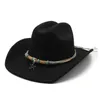 Berets Men's Cowboy Hat Western Cowgirl Country Golf Cap Party Jazz Top Hats Horseback Riding Elegant Women's Beach Outing