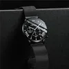 Men Watch 40.5mm Ovement Mechanical Automatic Men's Wristwatches Speed Glass Back Transparent Waterproof