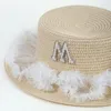 Berets Elegant Sun Hat With Flat Top And Delicate Lace Year Birthday Party Decor