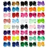 6 40 inch kleuren mode baby lint boog haarspeld clips meisjes grote bowknot barset kids haar boetiek boetiek bogen kinderen haaraccessoires kfj125