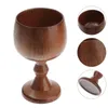 Creative Jujube Wood Wine Cup Wooden Vintage Goblet Wine Glass Hand-made Water Cup Anti-fall Wine Glass Kitchen Gadgets