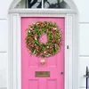 Decorative Flowers Colorful Front Door Hanging Garland Handmade Pendant Beautiful Wreath Welcome Sign Festival Party Atmosphere Decoration