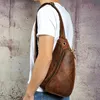 Sac à dos hommes sac à dos unique sac à dos Triangle sac Designer bandoulière en cuir véritable Messenger poitrine sacs