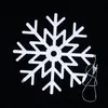 Garden Decorations 1pc LED Christmas Snowflake Lyssljus utomhuslampa Vattentät Xmas Tree Pendant Drop Party Garden Plant Ornament med EU Plug 231124