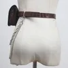 Bälten Seebeautiful Metal Pin Buckle Chain avtagbar PU -läder Mini Bag Midjebältet Bälte Girdle Fashion Tide Spring 2023 Kvinnor M004BELTS