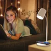 Lampy stołowe 10 W QI bezprzewodowe lampa LED Lampa odczytu nocne światła Oczy Ochrona Ochrona dotyk Duchowa za pomocą głośnika Bluetooth