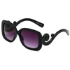 Lunettes de soleil Vintage Square Women Minimal Baroque Sun Glasses Black Fashion Gradient Female Oculos