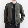 Мужские куртки 2023, весенне-осенняя куртка, армейское зеленое однобортное пальто, модная мужская ветровка, однотонная, размера плюс 8XL