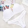 BRAS SETS LACE Drill BH Set Women Plus Size Push Up Underwear Set Bh Thong Set for Female 34 36 38 40 ABC Cup 230426