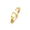 Klusterringar trendiga kubiska zirkoniumfinger för kvinnor rostfritt stål bowknot hjärta kors öppen ring lyxkvalitet smycken gåvor 2023