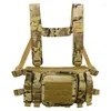 Giacche da caccia 1000D Nylon Tattico Chest Rig Vest Combattimento Sicurezza Multicam Equipaggiamento per accessori esterni