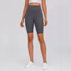 Luluwomen pantalones de yoga de cintura alta para levantamiento de glúteos, pantalones deportivos ajustados para correr para mujer, pantalones cortos de cinco puntos para montar