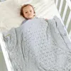 Decken Super Weiche Baby Stricken 100 80 cm Born Baumwolle Monat Kinderwagen Schlafen Abdeckungen Zeug Infant Jungen Mädchen Bettwäsche zubehör