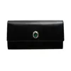 Portfele Wysokiej jakości kobiety Kobiety oryginalne skórzane diamentowe czarne design worki torby karty torebki Hasp Portfel Standard