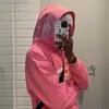 Men's Hoodies Sweatshirts Star Pattern Printing Pink Full Zipper Hoodie Women Kawaii Cute Streetwear Sweatshirt Aesthetic Harajuku Gothic Y2K Coat Y23