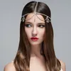 Diademas Nuevos accesorios para el cabello de diamantes de imitación borla cadena para el cabello cantidad de joyería de pasarela caída entre la novia accesorios para el cabello boda