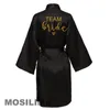 Equipe de festas de casamento para dormir feminino Robe no noiva Kimono cetim pijamas dama de honra Bathrobe sp062women's