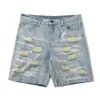 Jeans Denim Shorts Herren Bedruckt Ripped Suprior Sommer Designer Retro Große Größe Kurze Hosen Hosen