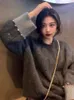 女性のセーターのセーターのセーターニットプルオーバー韓国ファッションワイナックネイルビーズトップスルース長袖ジャンパークリスマスデート衣類231124