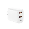 2023 nuevo cargador de teléfono US GAN PD 18W 30W 3 puertos de salida USB tipo C adaptador de cargador rápido para Apple iPhone 14 13 12 Pro Max