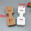 أكواب المجوهرات 50pcs 9x3.5cm كرافت الورق التعبئة للورق لأساور القلادة بطاقات العرض يدويًا علامات بطاقة الشعر المصنوعة يدوياً