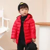 Down Coat Light And Thin Toddler Girls Korean Baby Clothes Boys Clothing Winter Children Snow Suit Hooded Solid Fashion Casual