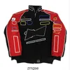 ヴィンテージF1ジャケットブラック秋の冬フル刺繍綿服F1フォーミュラワンレーシングジャケットスポット販売VFRL