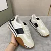 2023S S Casual James Sneaker Shoes Men Side Stripe Suede Nylon Skateboard Walking Chunky Rubber Sole Lace Up Trainer EU38-46 Shoebox