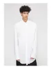 Hommes chemises décontractées printemps hommes vêtements et femmes noir longue chemise cheveux styliste automne mâle mode lâche Simple robe blanche