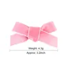 3.2 inch Baby Girls Hairpins Hair Accessories Fashion Velvet Ribbon Bows Hairgrips Kids Whole Wrapped Hair Clips Barrettes