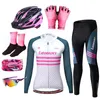 Maillot de cyclisme Set Set Pro Team Racing Bike Vêtements VTT Pantalon à manches longues Sports Vêtements de vélo Respirant Automne Printemps Mince 231124