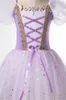 Vêtements de danse longue robe de Ballet Giselle violet professionnel Ballet Tutu classique ballerine robe Performance danse fille femmes robe de princesse 231124