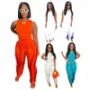 grife Feminino Fatos de treino Roupas de verão Colete sem mangas Top e calças com borlas Conjuntos de duas peças Outwork Roupas esportivas Casual Jogger Ternos Sólido Sweatsuits E2Hp#