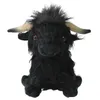 Fabrik grossist 4-färg 25cmHighland Cow Scottish Yak Plush Toys Cartoon Film and Television kring djur Barnpresenter