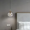 Chandeliers Nordic Modern Minimalist Creative Gradient Color Glass Ball Small Living Room Bedroom Dining Led Lighting