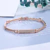 Bangle Designer Sparkling Zircon Armband Strap Simple Metal Jewelry Partihandel