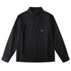 Womens Designer t shirt Ceiling Parada 23ss Spring Nylon Triangle Pocket Long Sleeve Shirt Couple Black Classic