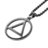 Colliers pendentif arrivent en acier inoxydable 316L noir creux rond triangle mode cadeau hommes unisexes collier bijoux boîte gratuite chaîne 24"