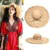 Wide Brim Hats Women Straw Hat Beach Summer Fashionable Vacation Accessory