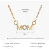 Anhänger Halsketten Kupfer Muttertag MOM Brief Halskette Für Frauen Mode Schlüsselbein Kette Hochwertige Schmuck Charm Geschenk