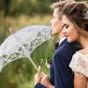 Regenschirme Regenschirm Spitze Sonnenschirm Vintage Hochzeit Braut Braut Teeparty Weiß Fancy