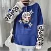 Moletom com capuz feminino Harajuku Demon Slayer Anime japonês moletom masculino feminino plus size inverno manga longa desenho animado Uzui Tengen moletom estampado engraçado