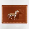 All-Match Mild Luxury Retro Steed Printed Dining Table Placemat vattentät oljebeständigt läder Western-Style Placemat Bord MAT 45*32,5 cm