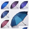 Umbrellas Uv Protection Windproof Short Handle Straight Solid Color Pongee Umbrella Women Men Sunny Rainy Customized Dbc Drop Delive Dhloj