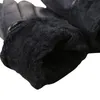 Gloves без пальцев 2023 зимняя кожа для женщин мода мода мех выровняется, дамы, теплое пыла
