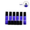 Color gradient 10 ml Glass Essential Oils Roll-on Bottles with Stainless Steel Roller Balls and Black Plastic Caps Roll on Bottles Qseru