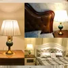 Tafellampen Amerikaans Retro -keramiek voor slaapkamer bedstudie woonkamer verlichtingsarmaturen moderne led bureaulamp indoor home decor