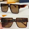 نظارات مصممة للرجال النظارات الشمسية Z2002E الأزياء المستطيلة الكلاسيكية بنظارات شمسية مربعة بني بني يوميا