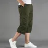 Erkek şort yaz erkek kargo şortları gündelik pamuk tulumlar uzun boylu çok cep pantolon askeri kamuflaj taktik şort 230426